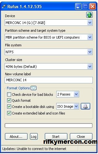 Cara Membuat USB Flashdisk Bootable Windows 8.1 Dengan Rufus rf