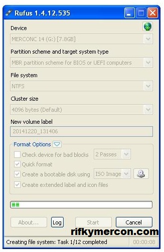 Cara Membuat USB Flashdisk Bootable Windows 8.1 Dengan Rufus ss